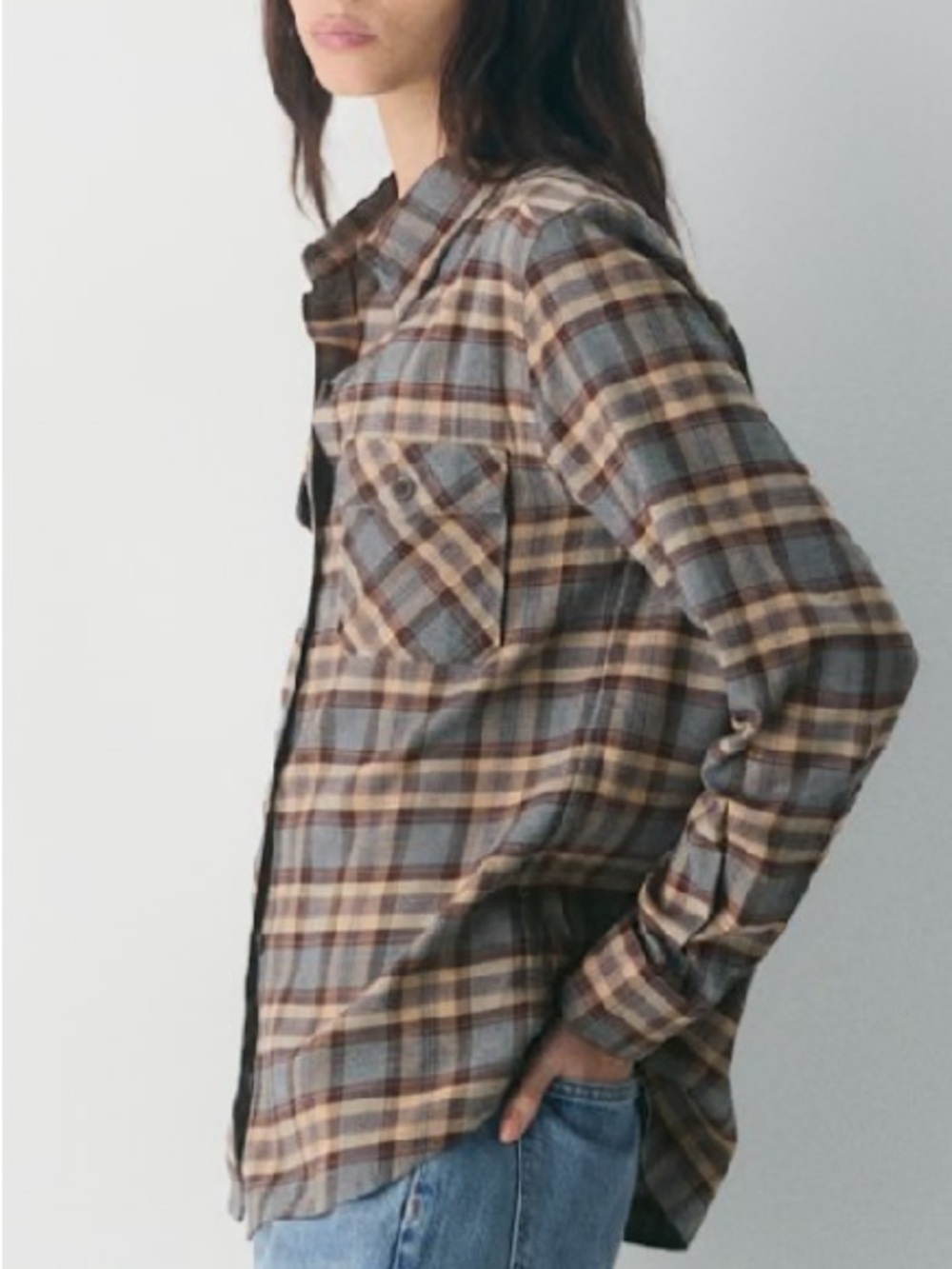 Aritzia Sunday Best Maple Shirt In Ares Check | Size S - Picture 2 of 14